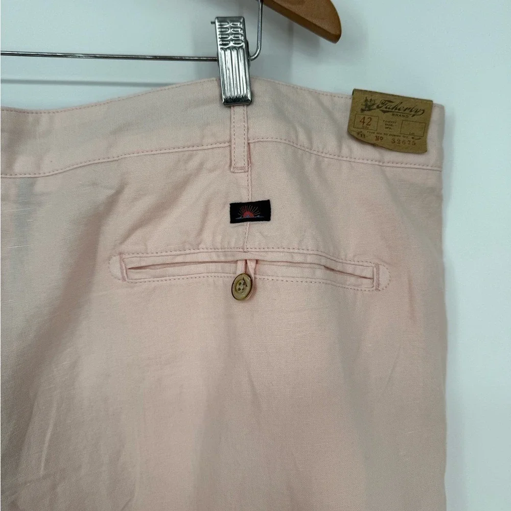 Faherty Men's Malibu Chino Shorts Linen Cotton Blend 9